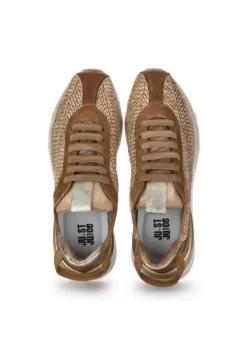 JUICE | SNEAKER RAFFIA LEDER BRAUN Outlet