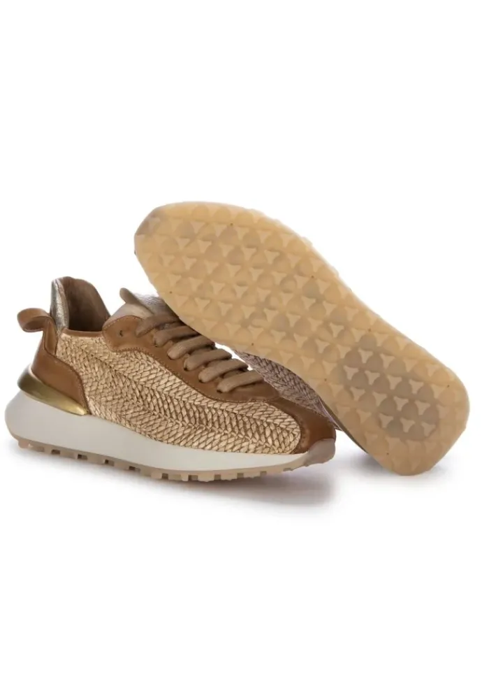 JUICE | SNEAKER RAFFIA LEDER BRAUN Outlet