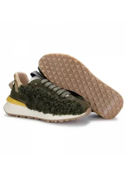 JUICE | SNEAKERS PELLICCIA GRÜN GELB Clearance
