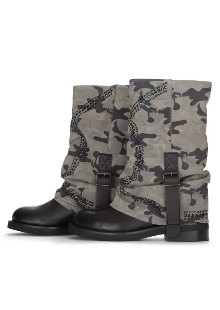 JUICE | STEIFEL CAMO MILITARE GRAU SCHWARZ Hot