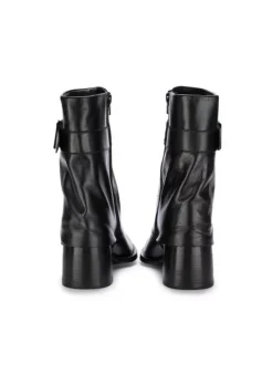 JUICE | STIEFELETTEN MIT ABSATZ LEDER SCHNALLE SCHWARZ Sale