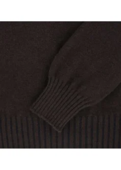 JURTA | PULLOVER GOVA MERINOWOLLE DUNKELBRAUN Fashion