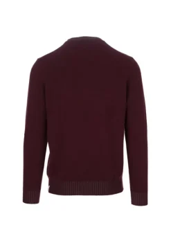 JURTA | PULLOVER GOVA MERINOWOLLE BORDEAUX Discount