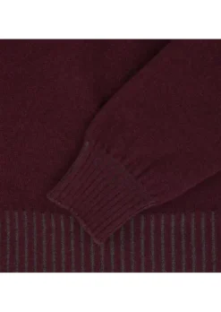 JURTA | PULLOVER GOVA MERINOWOLLE BORDEAUX Discount