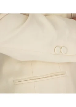 KARTIKA | BLAZER JACKE EINREIHIGER VERSCHLUSS CREMEWEIß Sale