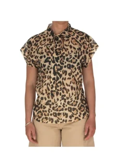 KARTIKA | BLUSE SCHLEIFENAUSSCHNITT LEOPARD Hot
