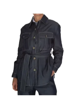KARTIKA | JACKET GÜRTEL DENIM BLAU Fashion
