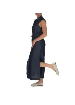 KARTIKA | KLEID DENIM SEITLICHEN SCHLITZEN BLAU Outlet