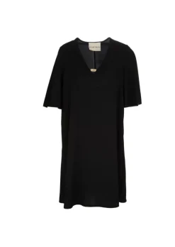 KARTIKA | KLEID V-AUSSCHNITT SCHWARZ Discount