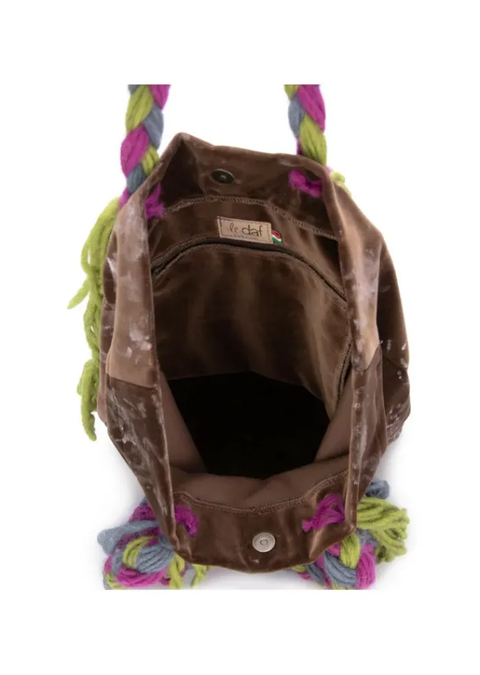 LE DAF | SHOPPER TASCHE ITALIA BRAUN MEHRFARBIG Clearance