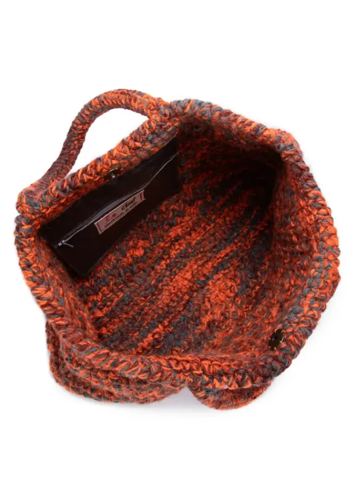 LE DAF | SHOPPER TASCHE SVEZIA ORANGE HELLBLAU BRAUN Online