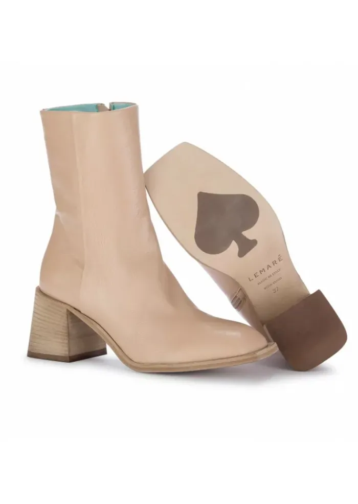 LEMARE' LEMARÉ | STIEFELETTEN MAYA NUDE BEIGE Sale