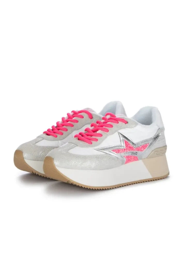 LIU JO | SNEAKER DREAMY LAMINATED SILBER ROSA New
