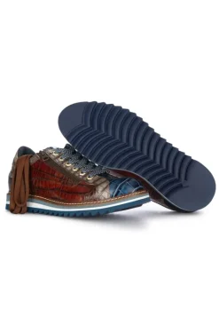 LORENZI | SCHNÜRSCHUHE BUGATTI COBALTO BLAU BRAUN New