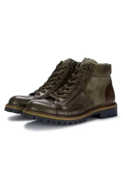 LORENZI | SCHNÜRSTIEFELETTEN TEBE GRÜN BRAUN Outlet