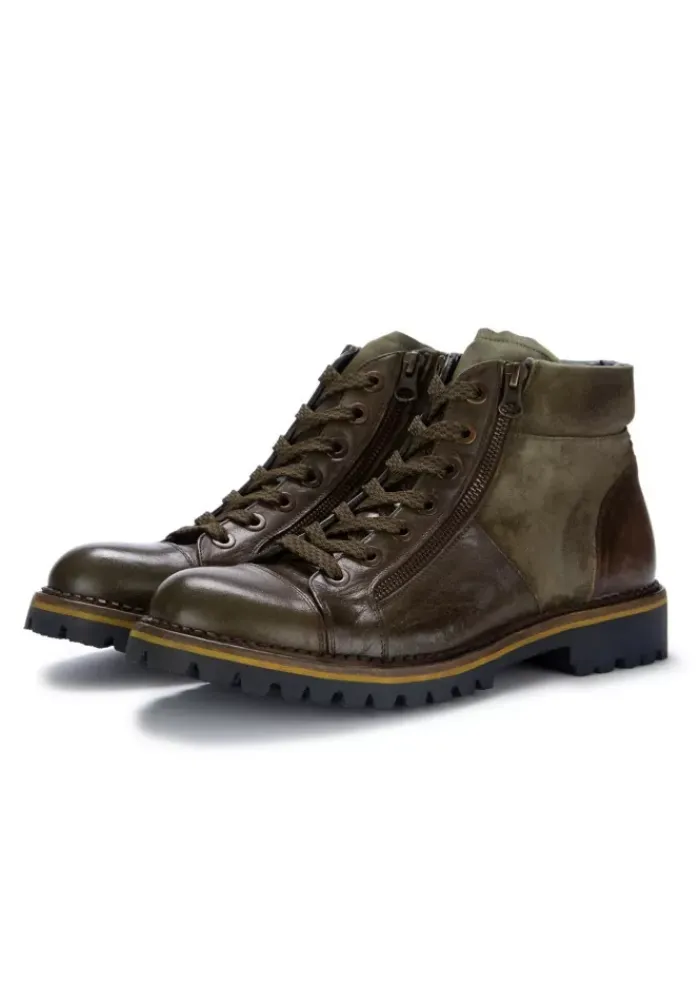 LORENZI | SCHNÜRSTIEFELETTEN TEBE GRÜN BRAUN Outlet