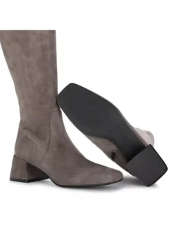 MA+DE 94 | HOHE STIEFEL WILDLEDER TAUPE New