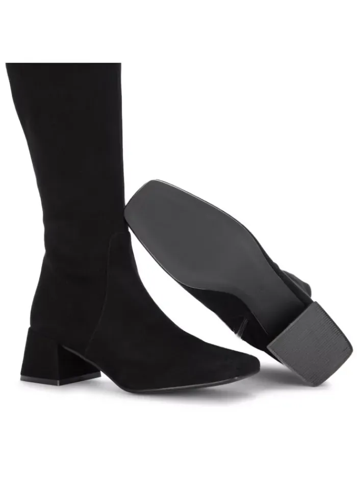 MA+DE 94 | HOHE STIEFEL WILDLEDER SCHWARZ Online