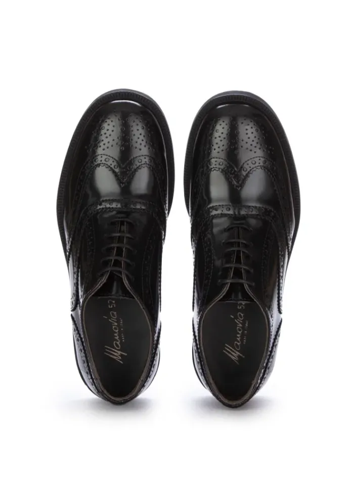 MANOVIA 52 | FLACHE SCHUHE BRUSH SCHWARZ New
