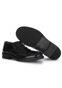 MANOVIA 52 | FLACHE SCHUHE BRUSH SCHWARZ New