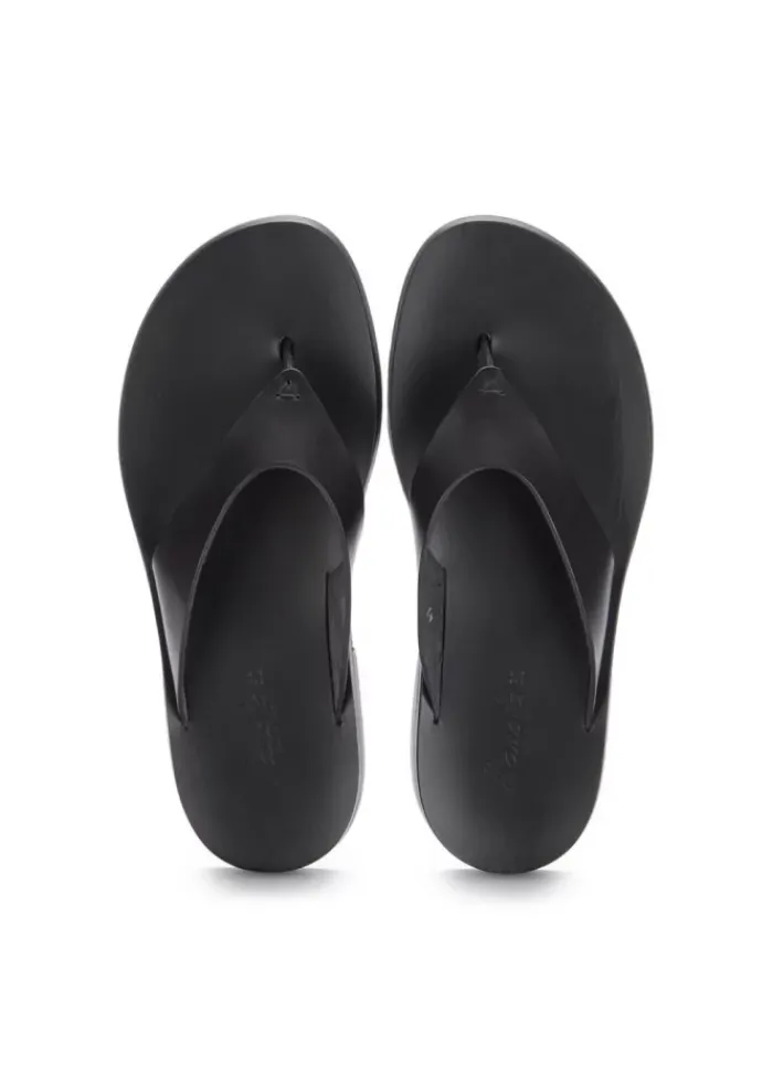 MANOVIA 52 | ZEHENSANDALEN LEDER SCHWARZ Outlet