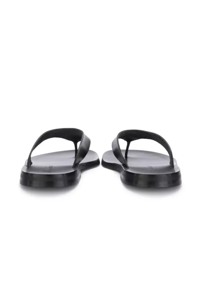 MANOVIA 52 | ZEHENSANDALEN LEDER SCHWARZ Outlet