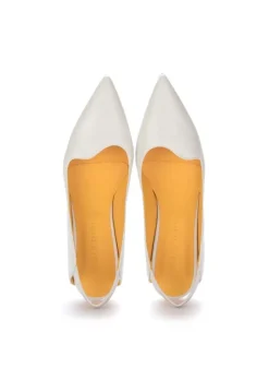 MARA BINI | SLINGBACK ABSATZ NAOMI COTTON WEIß New