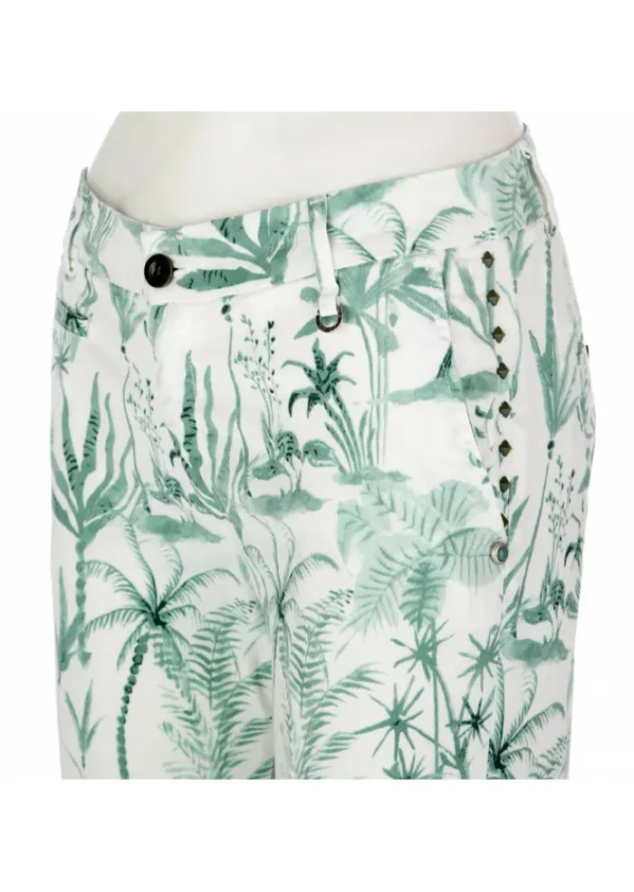 MASON'S MASON'S | HOSE JAQUELINE CAPRI WEISS GRÜN New