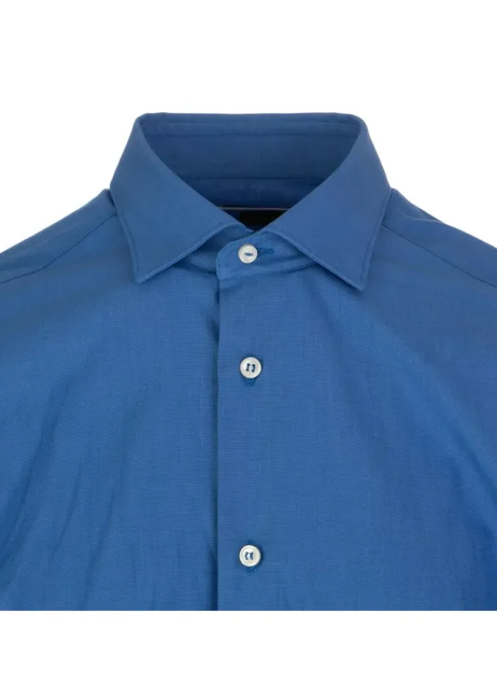MASTRICAMICIAI | HEMD LUCA BAUMWOLLE REGULAR FIT HELLBLAU Clearance