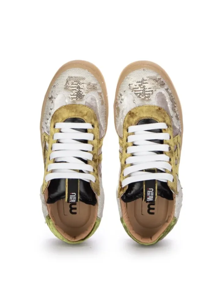MIMMU' MIMMU' | SNEAKER PAILETTES WEIß GOLD Sale