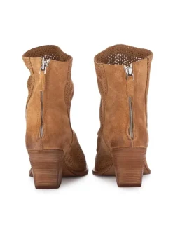 MIMMU' MIMMU' | TEXAN STIEFELETTEN CAMOSCIO CUOIO BRAUN New