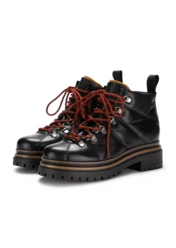 MJUS | GEPOLSTERTE STIEFELETTEN LEDER SCHWARZ Best