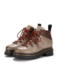 MJUS | GEPOLSTERTE STIEFELETTEN LEDER HELLBRAUN Hot
