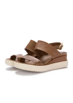 MJUS | PLATFORM SANDALEN LEDER BRAUN Hot