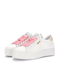 MJUS | PLATFORM-SNEAKER LEDER WEISS ROSA Best