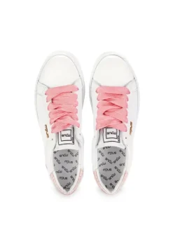 MJUS | PLATFORM-SNEAKER LEDER WEISS ROSA Best