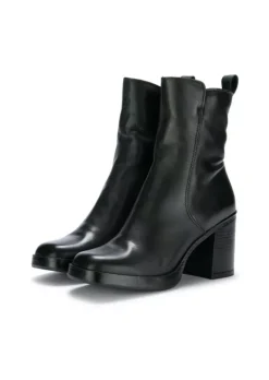MJUS | STIEFELETTEN MIT ABSATZ LEDER DUNKELGRÜN Outlet