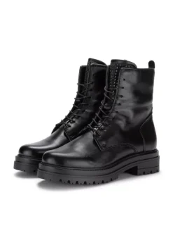 MJUS | STIEFELETTEN STRASS LEDER SCHWARZ New