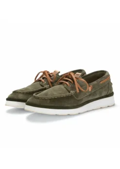 MOMA | FLACHE SCHUHE YACHT WILDLEDER MOOSGRÜN Online