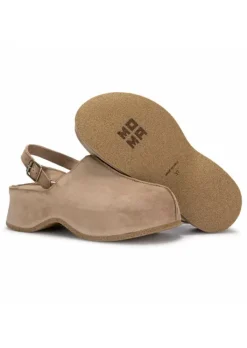MOMA | SANDALEN CLOG WILDLEDER MANDELBRAUN New