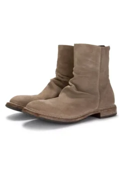 MOMA | STIEFELETTEN WILDLEDER ZIP BEIGE Outlet
