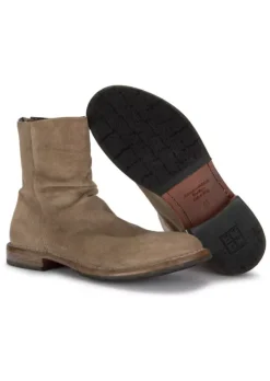 MOMA | STIEFELETTEN WILDLEDER ZIP BEIGE Outlet