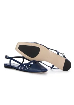 NAPOLEONI | FLACHE SANDALEN NAPPA BLAU Hot