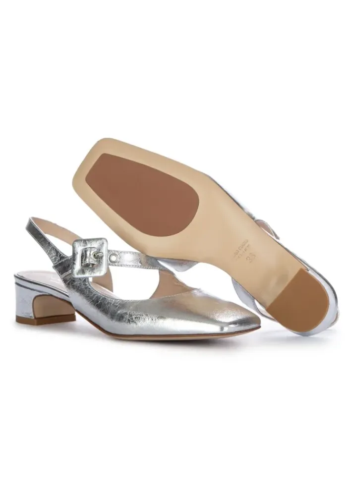 NAPOLEONI | SLINBACK SANDALEN ABSATZ CRACK SILBER Fashion