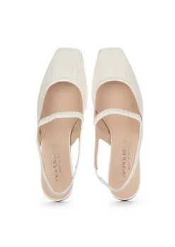 NAPOLEONI | SLINGBACK NAPPA LATTE CREMEWEIß New