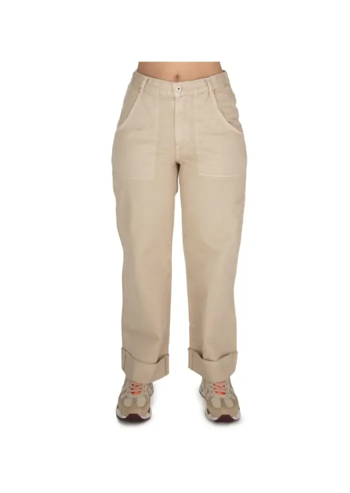NOUMENO CONCEPT | HOSE UMGESCHLAGENER SAUM BEIGE Best