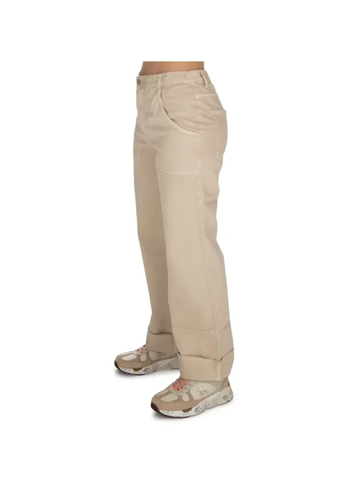 NOUMENO CONCEPT | HOSE UMGESCHLAGENER SAUM BEIGE Best