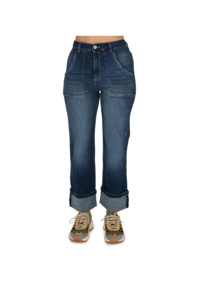 NOUMENO CONCEPT | JEANS UMGESCHLAGENEM SAUM BLAU New