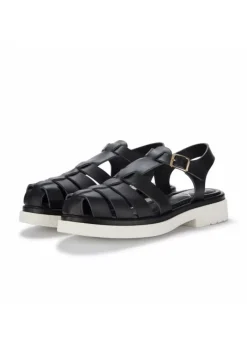 OA NON-FASHION | SANDALEN CAGED DESIGN CALF SCHWARZ Clearance
