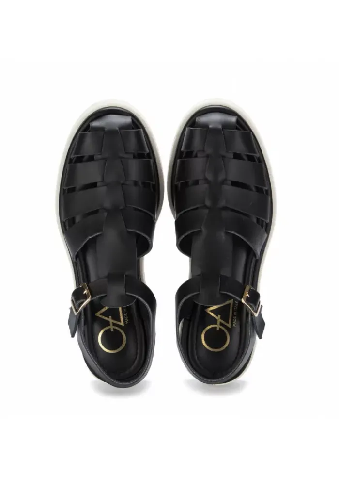 OA NON-FASHION | SANDALEN CAGED DESIGN CALF SCHWARZ Clearance